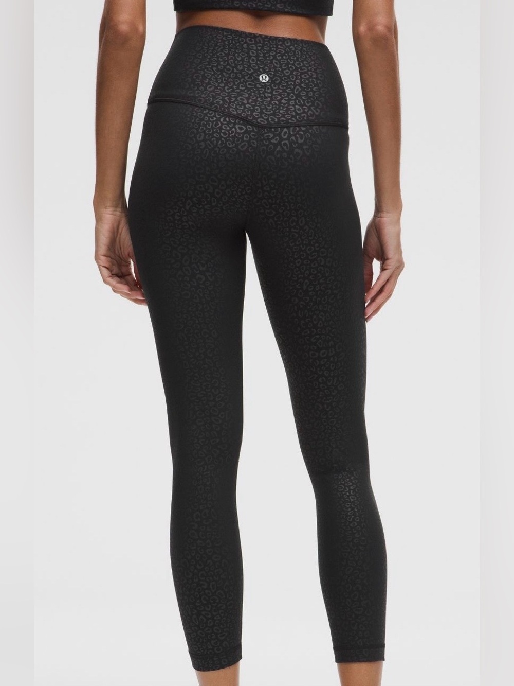 lululemon Align™ High-Rise Pant 25" black leopard embossed size 8 NWT - Picture 2 of 15